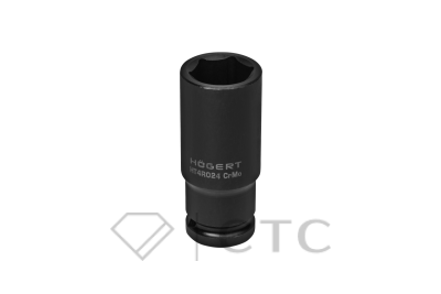 HOEGERT Головка торцевая ударная глубокая шестигранная 1/2″, 24 мм, DIN 3121, CrMo