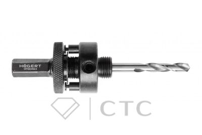 HOEGERT Адаптер для коронок 32-152 мм, с шестигранным хвостовиком 7/16″