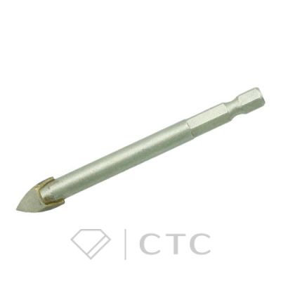 D-15964, Сверло для стекла, кафеля, 6х65мм,хв- 6-ти гр., острие конус