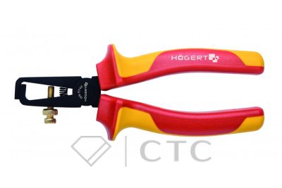 HOEGERT Клещи изолированные для зачистки проводов 160 мм, 1000 V