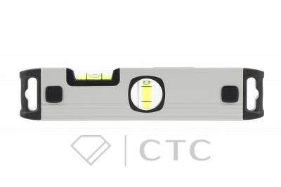HOEGERT Уровень алюминиевый 23 см, (2-х пузырьковый), вертикальный вид