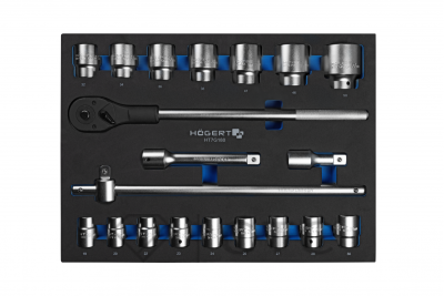 Набор инструментов с трещоткой 3/4″, 20 шт., ложемент EVA