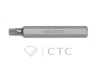 HOEGERT Бита SPLINE М8, 75 мм, M10, сталь S2