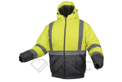OKER Куртка-бомбер сигнальная утепленная желтая размер XL (54)
