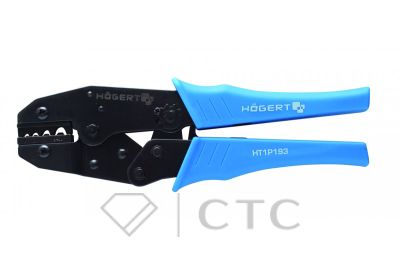 HOEGERT Пресс-клещи для сжатия клемм, диапазон: от 1.0 до 10.0 мм2 (20-8 AWГ)