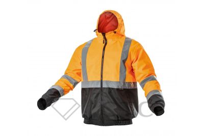 NIMS Куртка сигнальная с капюшоном водостойкая оранжевая 2XL (56)