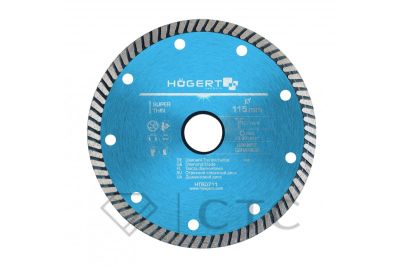 HOEGERT Диск отрезной алмазный супертонкий 115 х 1,3 х 22,2 мм