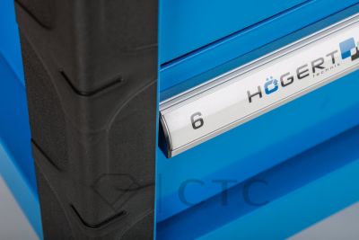 HOEGERT Тележка инструментальная 6 ящиков, усиленный пластиковый верх