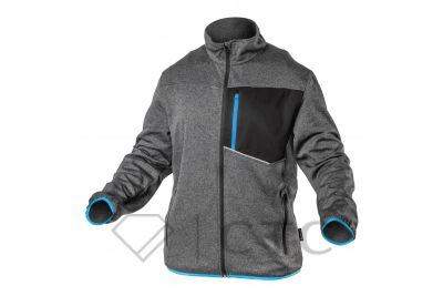 NISTER Толстовка рабочая серый меланж/синяя 3XL (58)